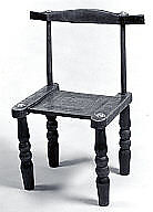 Chair, Wood, metal, Kpelle or Kimbuzi peoples 