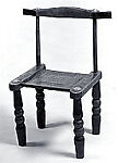 Chair, Kpelle or Kimbuzi artist, Wood, metal, Kpelle or Kimbuzi peoples