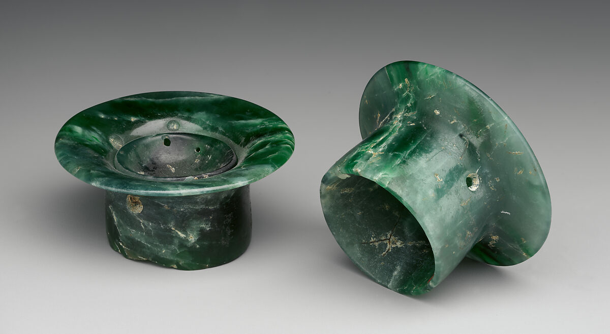 Earflares, Olmec artist(s), Jade, Olmec