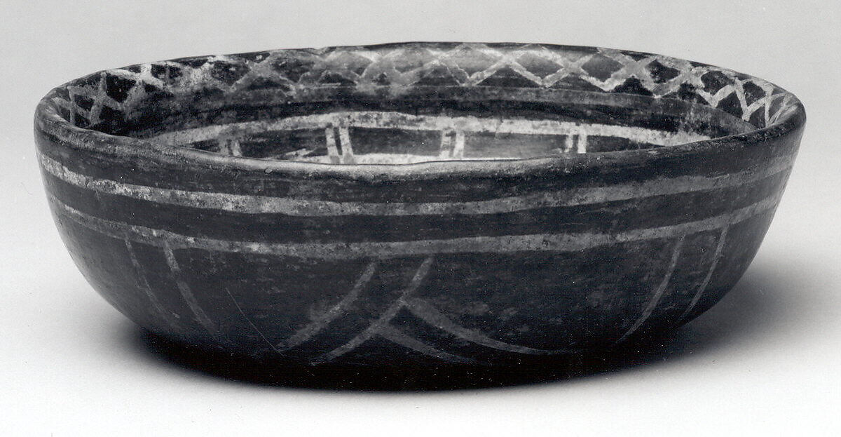 Bowl with Geometric Design, Ceramic, slip, pigment, Mexican 