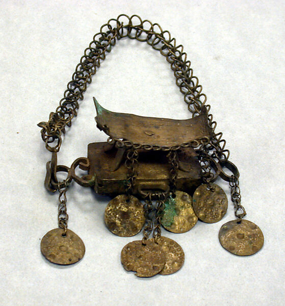 Arm Band: Stool Motif with Pendants, Silver, Fon peoples 