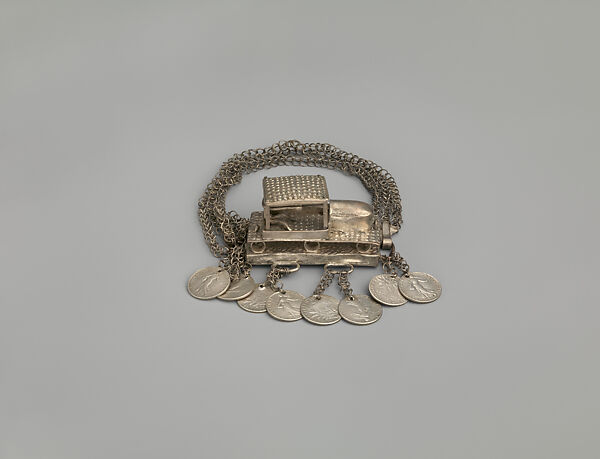 Arm Band: Car Motif with Pendants, Silver, Fon peoples 