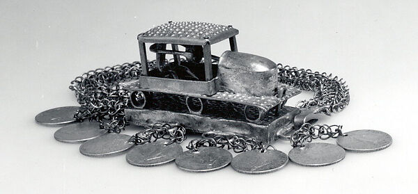 Arm Band: Car Motif with Pendants, Fon artist, Silver, Fon peoples