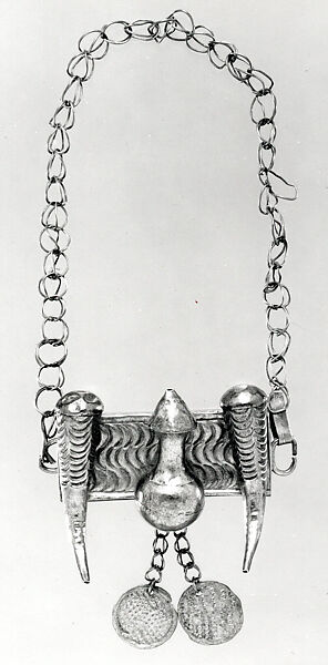 Arm Bands: Calabash and Horn Motif with Pendants, Silver, Fon peoples 