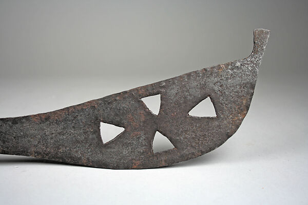 Ceremonial Sword, Iron, wood, gold leaf, Asante