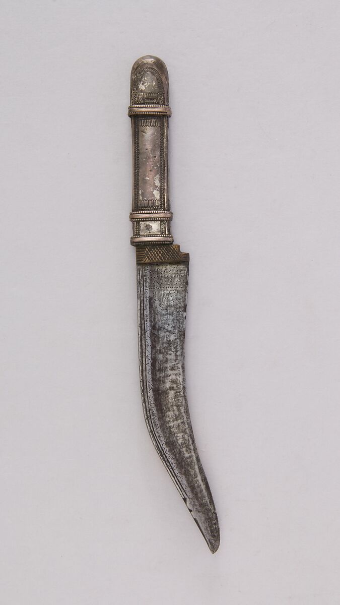 Knife, Steel, silver, Indian or Nepalese 