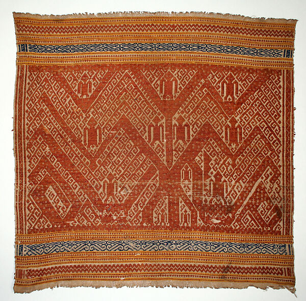 Ceremonial Textile (Tampan), Cotton, silk, Lampung 