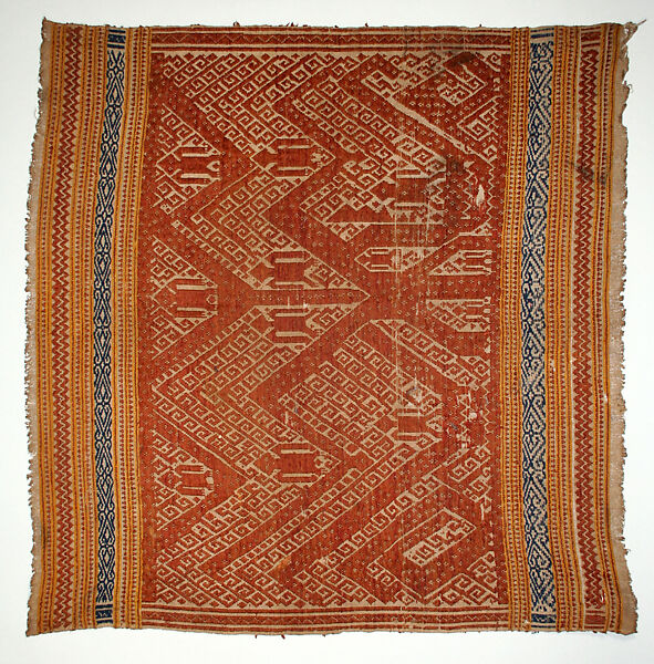 Ceremonial Textile (Tampan), Cotton, silk, Lampung