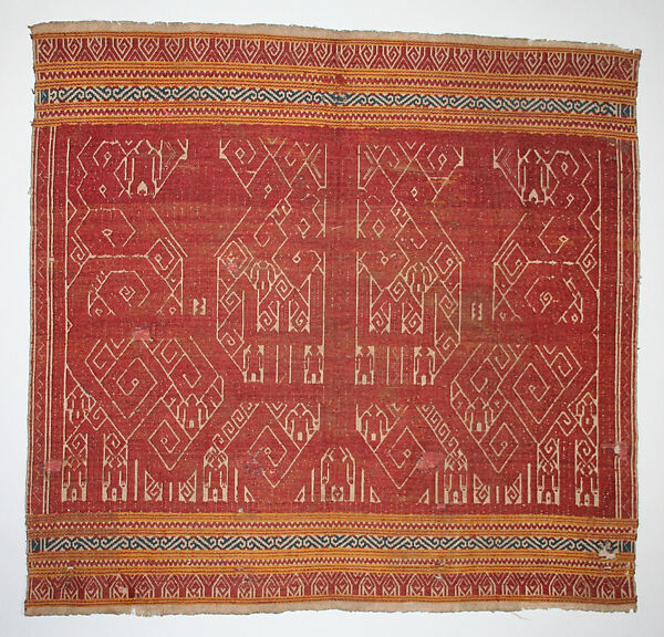 Ceremonial Textile (Tampan), Cotton, silk, Lampung 