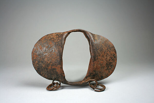 Rattle, Iron, stone (?), Ghanaian 