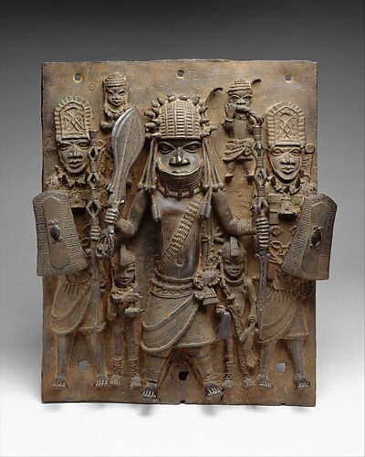 Plaque: Warrior and Attendants