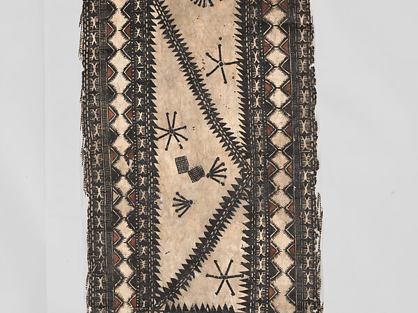 Barkcloth Panel, Barkcloth, pigment, Fijian