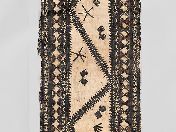 Barkcloth Panel, Barkcloth, pigment, Fijian