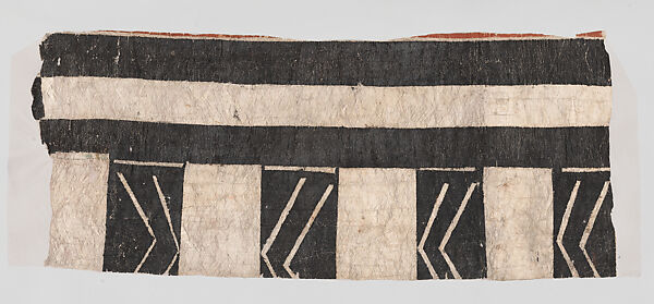 Barkcloth Panel (Masi kesa), Barkcloth, pigment, Fijian 