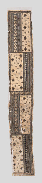 Barkcloth Panel (Masi Kesa), Barkcloth, pigment, Fijian 