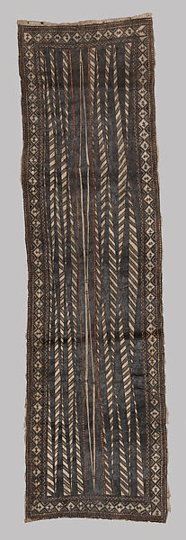 Masi kesa (barkcloth panel), Barkcloth, pigment, Fijian 