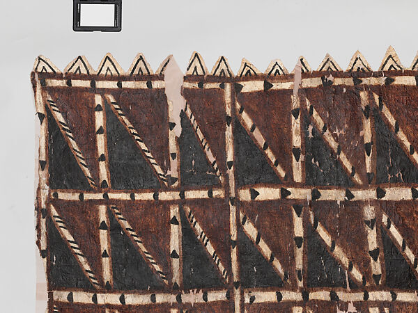 Barkcloth Panel (Siapo), Barkcloth, pigment, Samoa