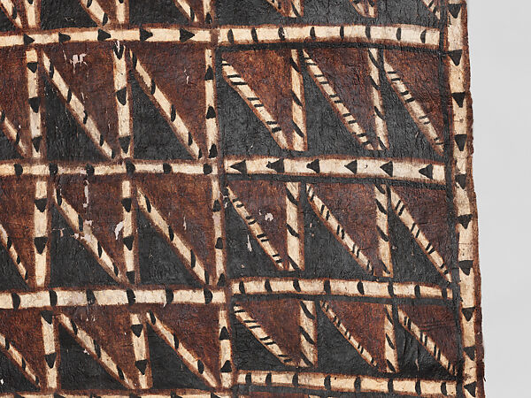 Barkcloth Panel (Siapo), Barkcloth, pigment, Samoa