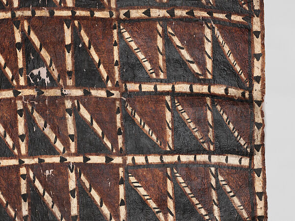 Barkcloth Panel (Siapo), Barkcloth, pigment, Samoa