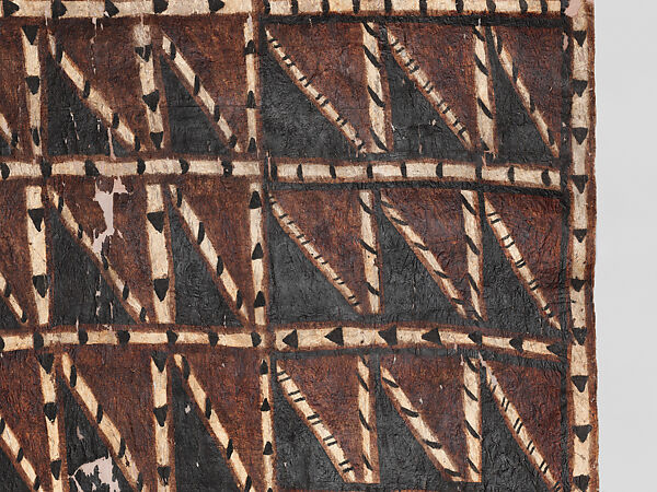 Barkcloth Panel (Siapo), Barkcloth, pigment, Samoa