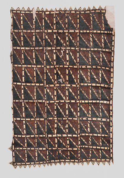 Barkcloth Panel (Siapo), Barkcloth, pigment, Samoa 