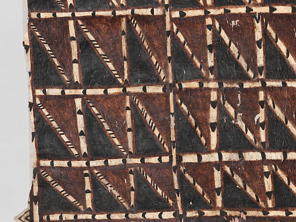 Barkcloth Panel (Siapo), Barkcloth, pigment, Samoa