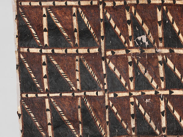 Barkcloth Panel (Siapo), Barkcloth, pigment, Samoa