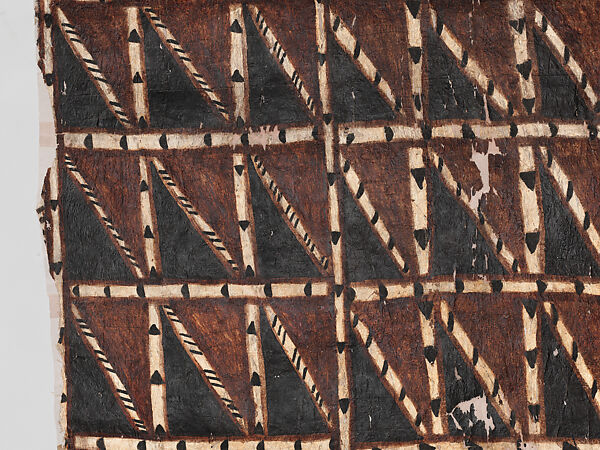 Barkcloth Panel (Siapo), Barkcloth, pigment, Samoa