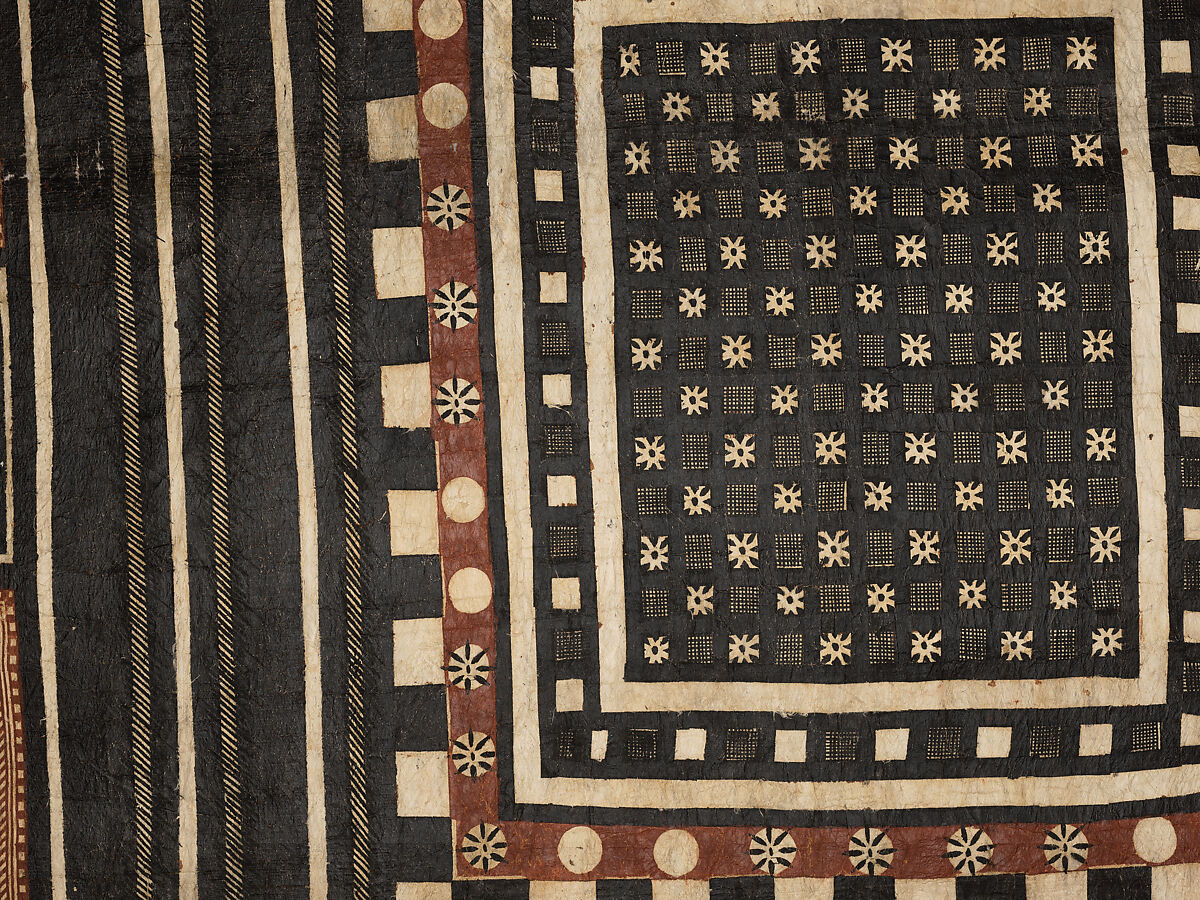 Panel (Masi Kesa), Barkcloth, pigment, Fijian