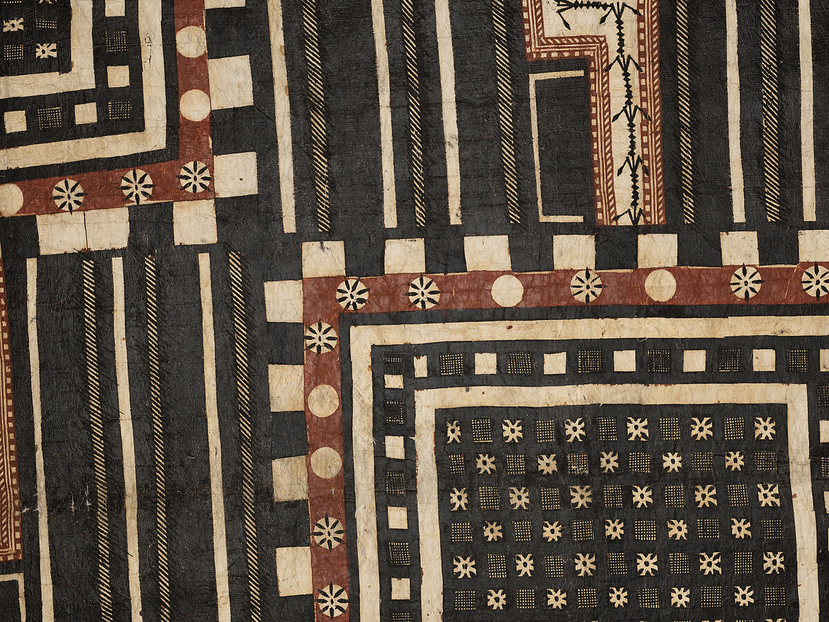 Panel (Masi Kesa), Barkcloth, pigment, Fijian