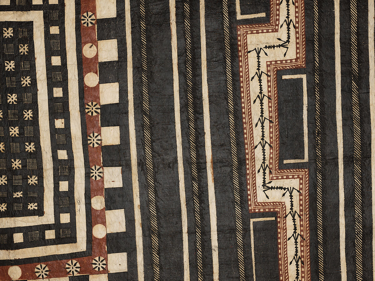 Panel (Masi Kesa), Barkcloth, pigment, Fijian