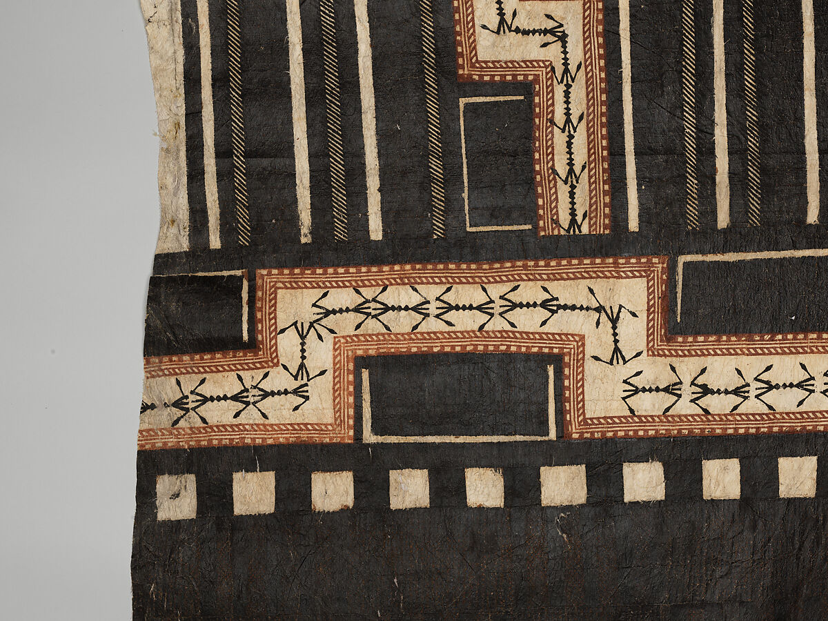 Panel (Masi Kesa), Barkcloth, pigment, Fijian