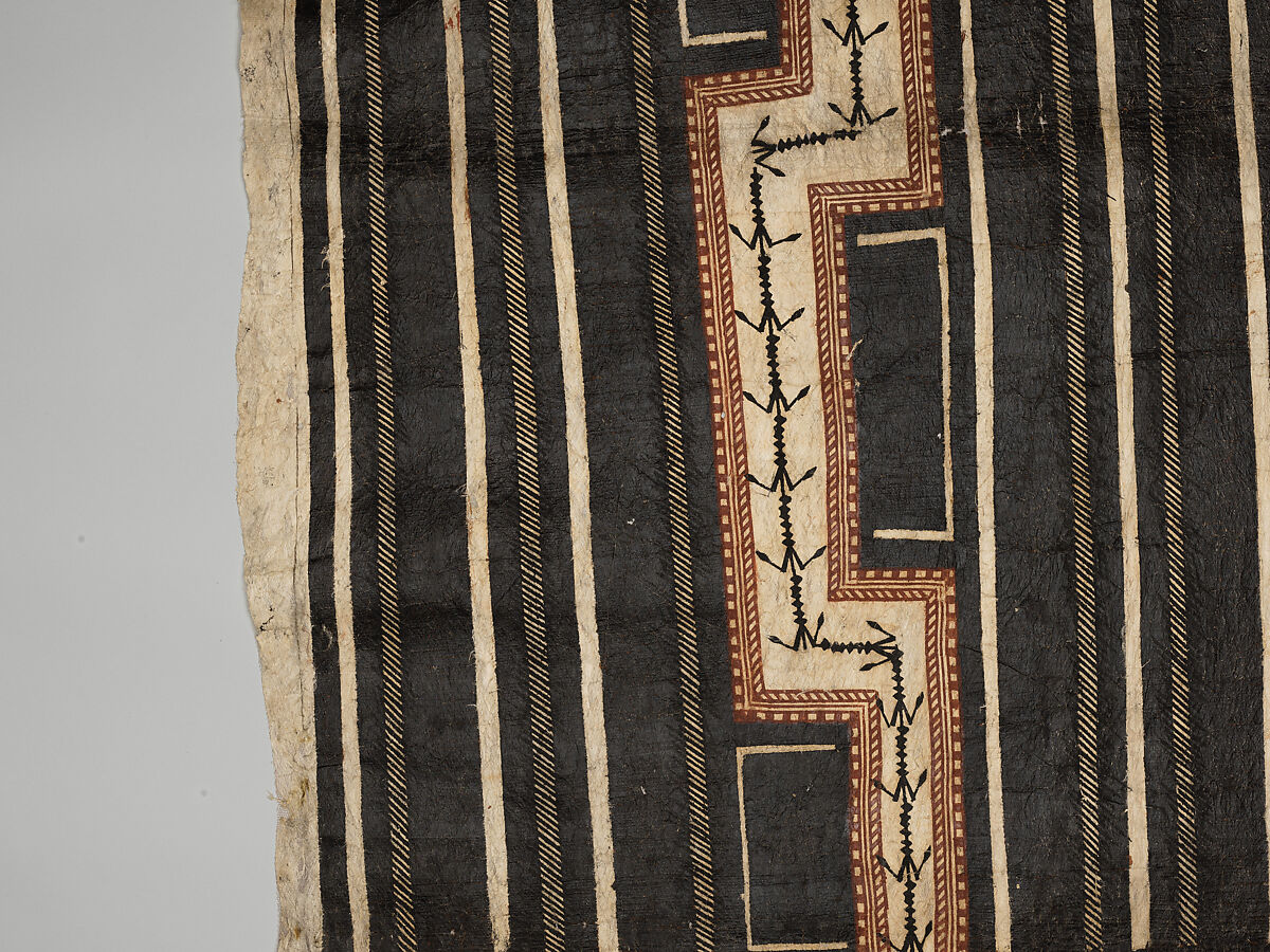 Panel (Masi Kesa), Barkcloth, pigment, Fijian