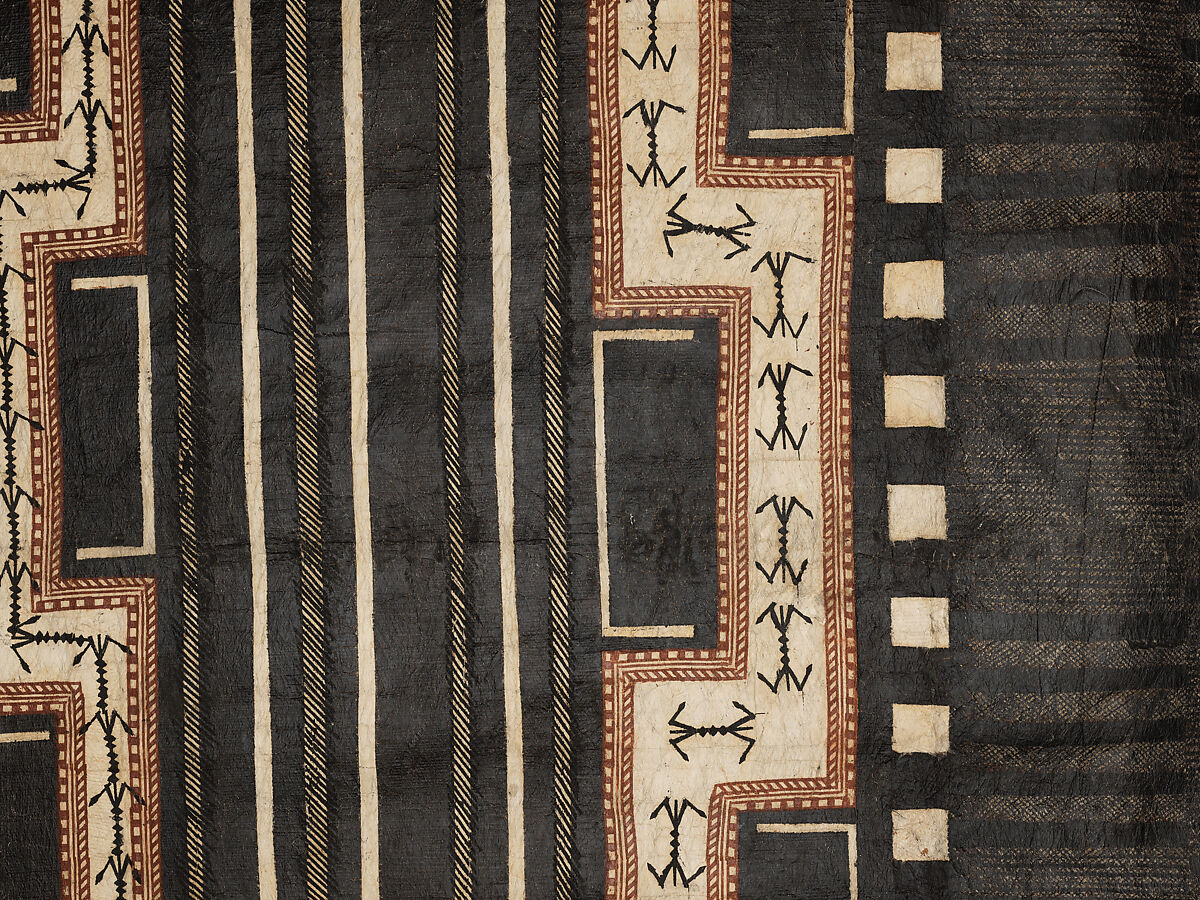Panel (Masi Kesa), Barkcloth, pigment, Fijian