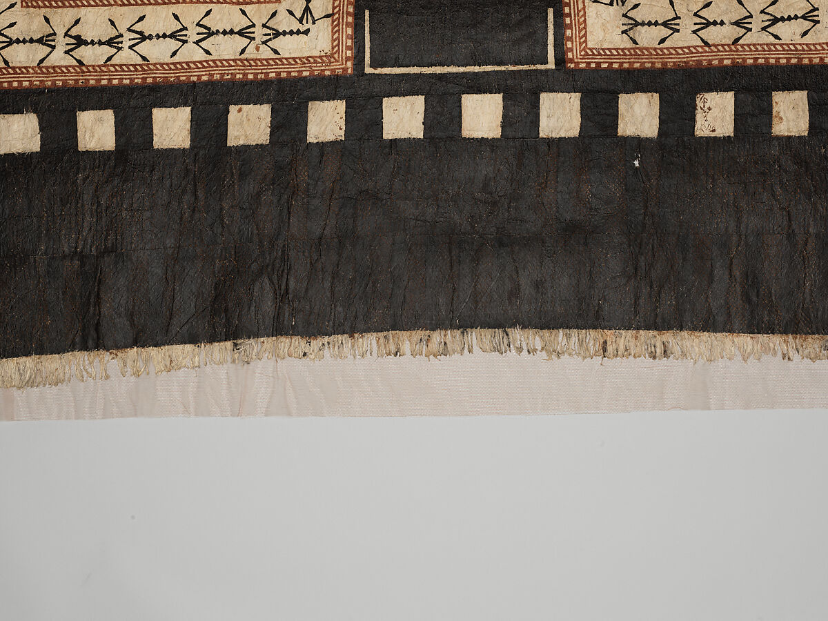 Panel (Masi Kesa), Barkcloth, pigment, Fijian
