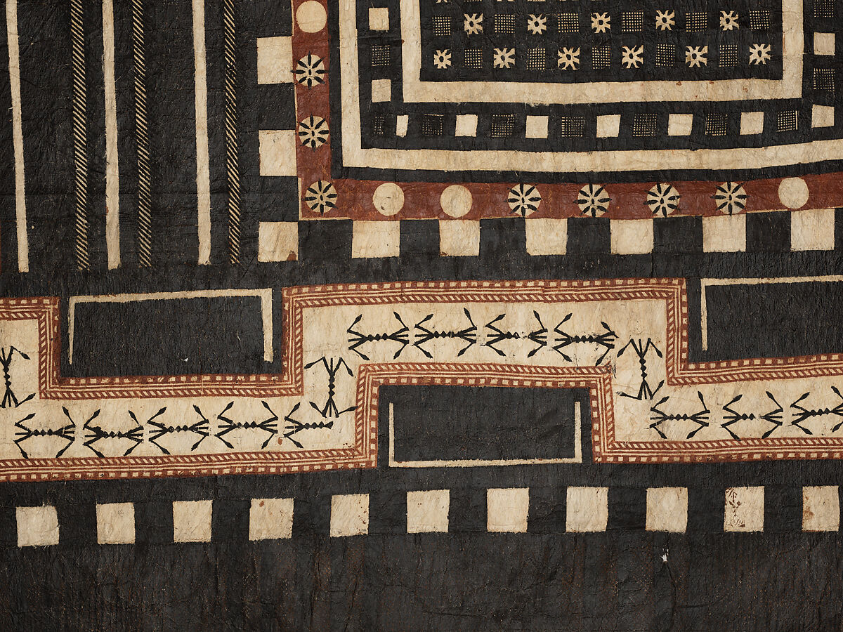 Panel (Masi Kesa), Barkcloth, pigment, Fijian
