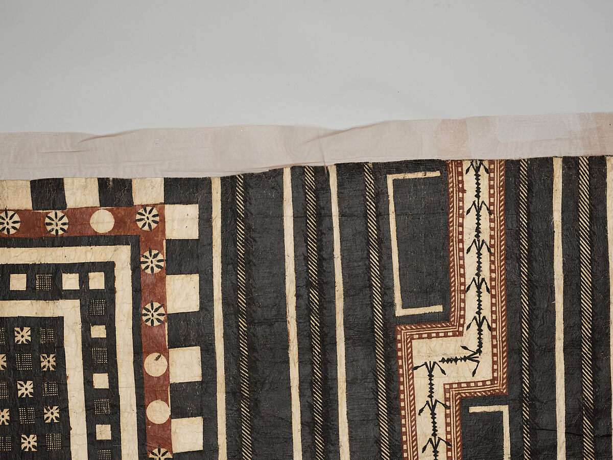 Panel (Masi Kesa), Barkcloth, pigment, Fijian