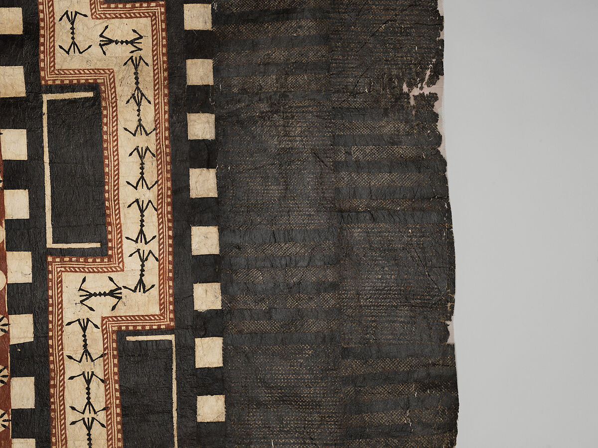 Panel (Masi Kesa), Barkcloth, pigment, Fijian