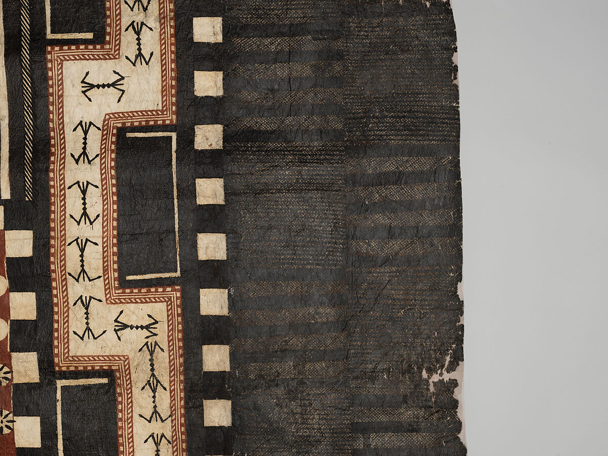 Panel (Masi Kesa), Barkcloth, pigment, Fijian