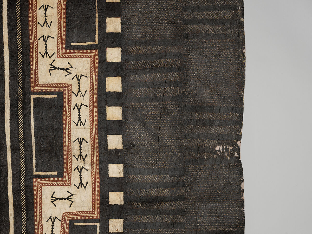Panel (Masi Kesa), Barkcloth, pigment, Fijian