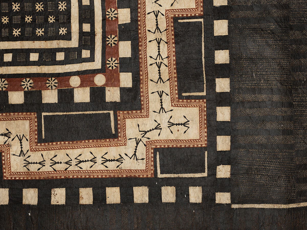 Panel (Masi Kesa), Barkcloth, pigment, Fijian