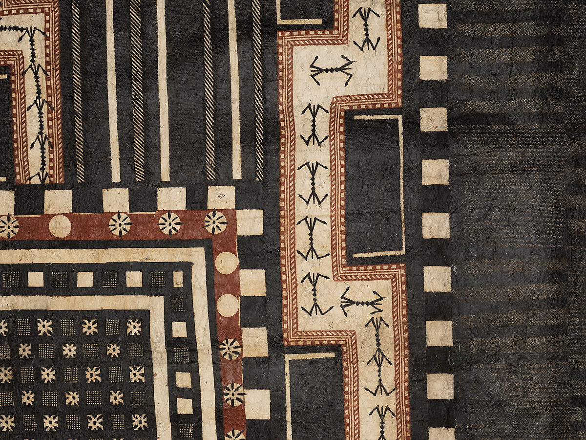 Panel (Masi Kesa), Barkcloth, pigment, Fijian