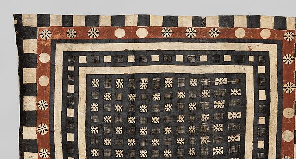 Masi kesa (barkcloth panel), Barkcloth, pigment, Fijian