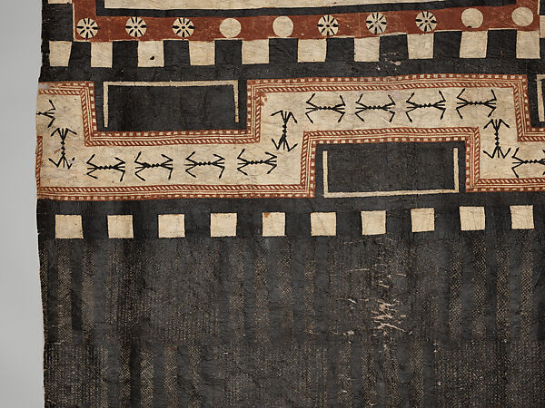 Masi kesa (barkcloth panel), Barkcloth, pigment, Fijian