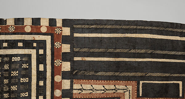 Masi kesa (barkcloth panel), Barkcloth, pigment, Fijian
