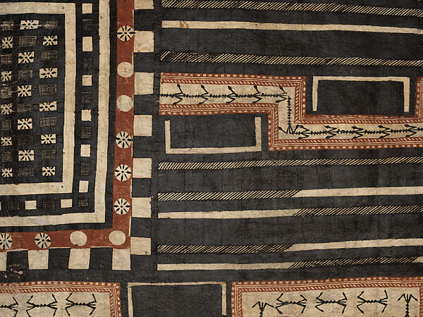Masi kesa (barkcloth panel), Barkcloth, pigment, Fijian