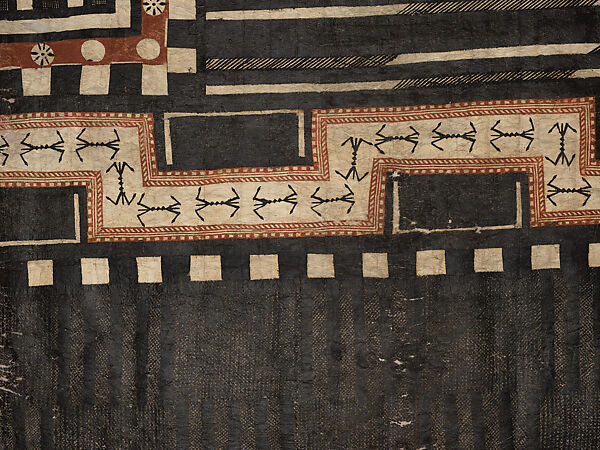 Masi kesa (barkcloth panel), Barkcloth, pigment, Fijian