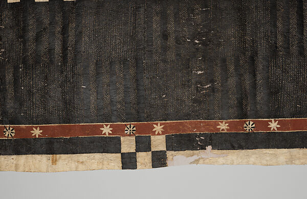 Masi kesa (barkcloth panel), Barkcloth, pigment, Fijian