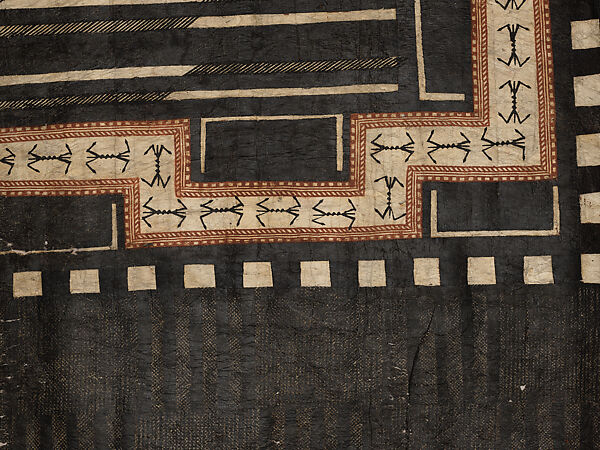 Masi kesa (barkcloth panel), Barkcloth, pigment, Fijian
