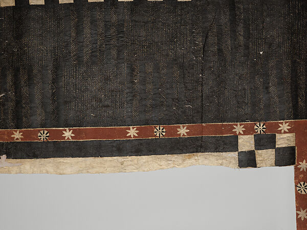 Masi kesa (barkcloth panel), Barkcloth, pigment, Fijian